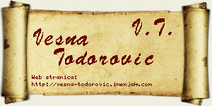 Vesna Todorović vizit kartica